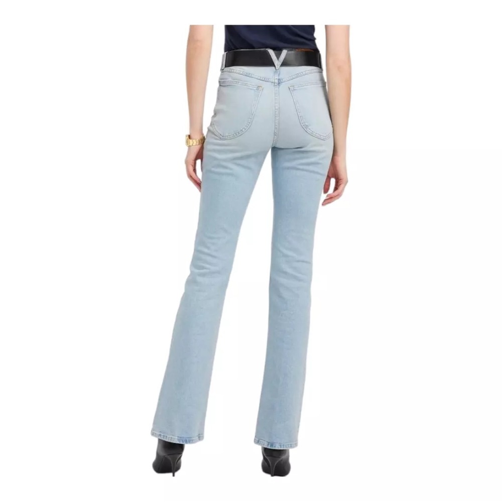 SPRWMN Francoise Light Wash Micro Flare Slim Fit High Rise Jeans Women's 26 - Picture 2 of 16